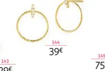 Auchan Boucles d'Oreilles or 375 millièmeset Oxydes de Zirconium offre