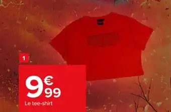Carrefour Tee-Shirt Crop Top Femme Stranger Things offre