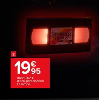 Carrefour Lampe VHS Logo Stranger Things offre