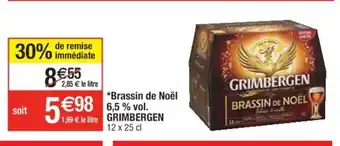 Cora x Carrefour *Brassin De Noel 6,5 % Vol. Grimbergen offre