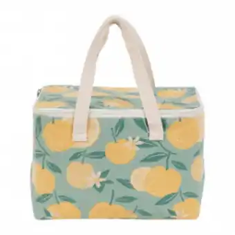 Sac isotherme retro summer jaune et vert 26x17.5xh17cm
