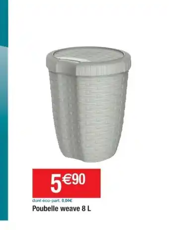 Cora x Carrefour Poubelle Weave 8 L offre
