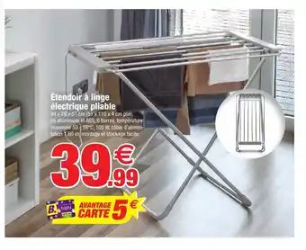 Bazarland Etendoir A Linge Electrique Pliable offre