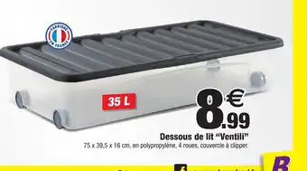 Bazarland Dessous De Lit "Ventili" offre