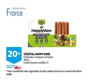 Auchan Végétal Happyvore offre