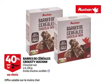 Auchan Barres de Céréales Crousty Auchan offre