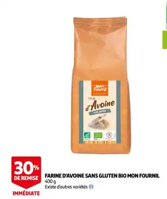 Auchan FarineD'Avoine Sans Gluten Bio Mon Fournil offre