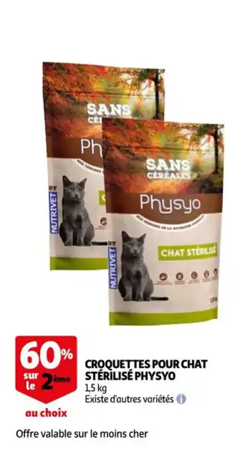 Auchan Croquettes Pour Chat Stérilisé Physyo offre