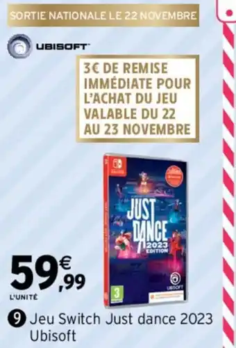 Intermarché Hyper Jeu Switch Just Dance 2023 Ubisoft offre