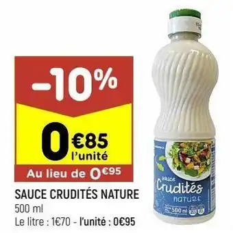 Leader Price Sauce crudités nature offre
