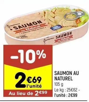 Leader Price Saumon au naturel leader price offre