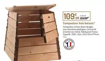 Botanic Composteur bois botanic offre