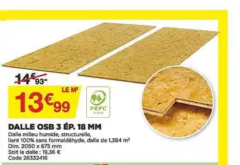 Bricomarché Dalle osb 3 ép. 18 cm offre