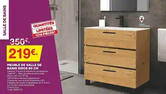 Bricomarché Meuble de salle de bains siros 80 cm offre