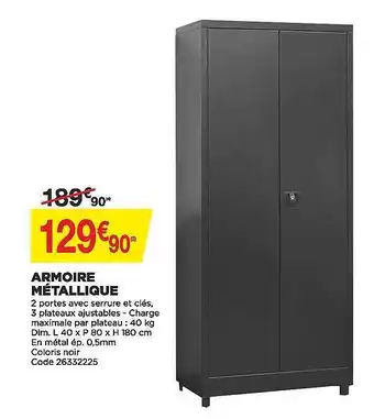 Bricomarché Armoire métallique offre