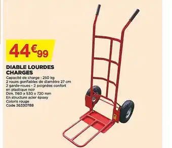 Bricomarché Diable lourdes charges offre