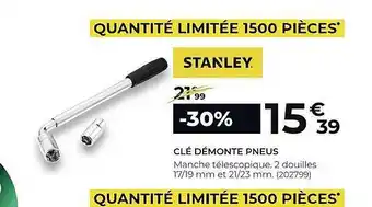 Feu Vert Clé démonte pneus stanley offre