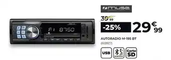 Feu Vert Autoradio m-195 bt muse offre