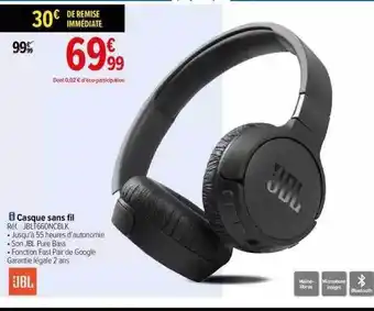 Carrefour Casque sans fil jbl offre