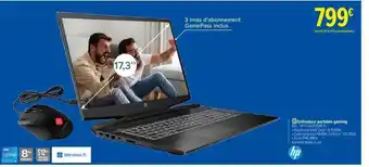 Carrefour Ordinateur portable gaming hp 17,3 offre