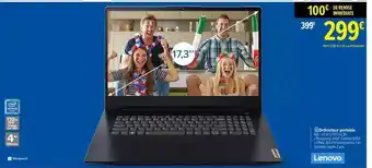 Carrefour Ordinateur portable lenovo 17,3 offre