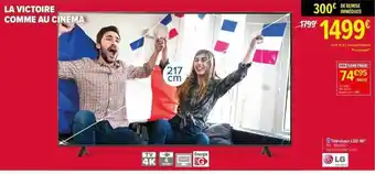 Carrefour Téléviseur led 4k 217 cm lg offre