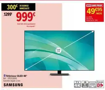 Carrefour Téléviseur qled 4k 139 cm samsung offre