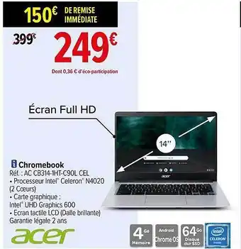 Carrefour Chromebook 14 offre
