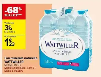 Carrefour Contact Eau minérale naturelle wattwiller offre