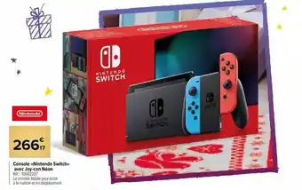 Carrefour Market Console «nintendo switch» avec joy-con néon offre