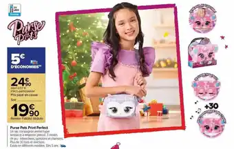 Carrefour Market Purse pets print perfect offre