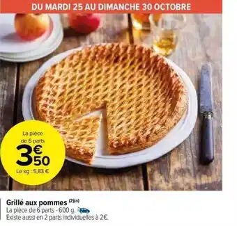 Carrefour Market Grillé aux pommes offre