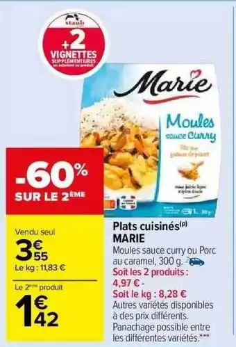 Carrefour Market Plats cuisinés marie offre