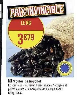 Géant Casino Moules de bouchot offre