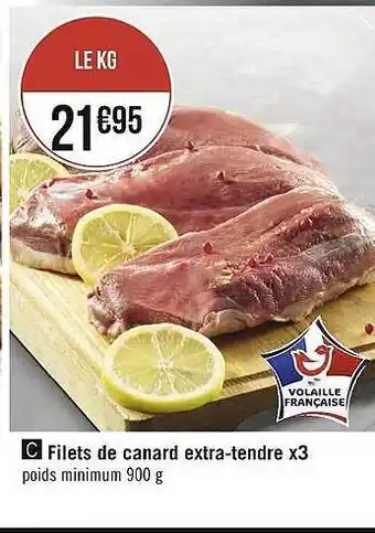 Géant Casino Filets de canard extra-tendre x3 offre