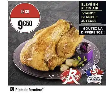 Géant Casino Pintade fermière offre