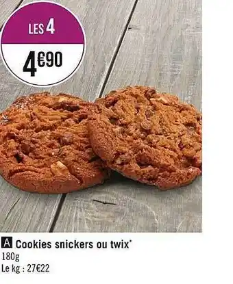 Cookies snickers ou twix