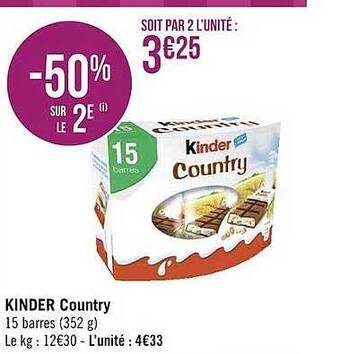 Géant Casino Kinder country offre