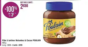 Géant Casino Pâte à tartiner noisettes & cacao poulain offre