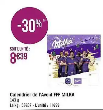 Géant Casino Calendrier de l'avent fff milka offre