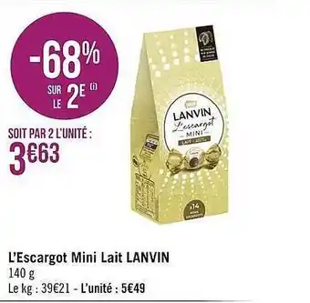 L'escargot mini lait lanvin