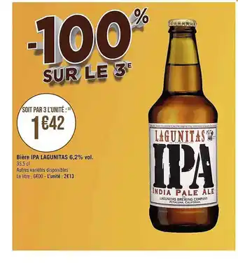 Géant Casino Bière ipa lagunitas 6,2% vol. offre