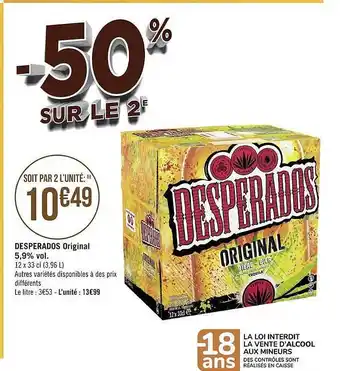 Géant Casino Desperados original 5,9% vol. offre