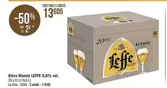 Géant Casino Bière blonde leffe 6,6% vol. offre