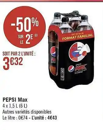 Géant Casino Pepsi max offre