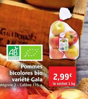 Colruyt Pommes Bicolores Bio Variété Gala offre
