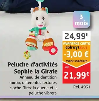 Peluche d'Activités Sophie La Girafe