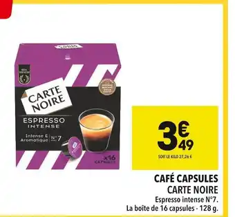 Supeco Carte noire café capsules offre