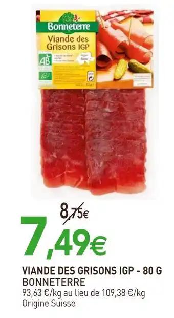 naturéO Bonneterre viande des grisons igp offre