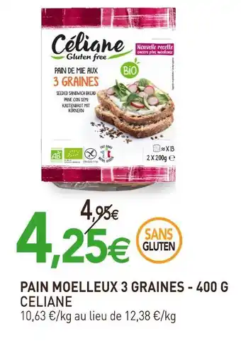 naturéO Celiane pain moelleux 3 graines offre